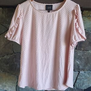 Blush colored blouse in XL. Has tags, never worn.